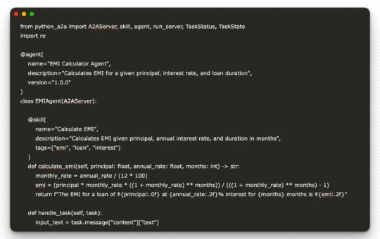 How to Use python-A2A to Create and Connect Financial Agents with Google’s Agent-to-Agent (A2A) Protocol