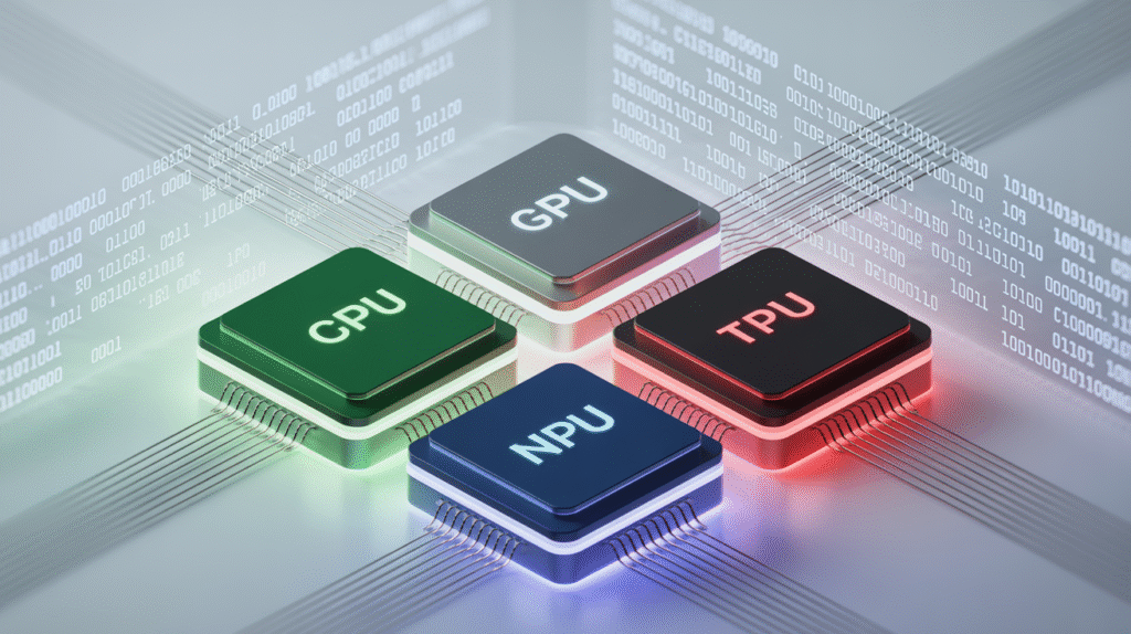 The Ultimate Guide to CPUs, GPUs, NPUs, and TPUs for AI/ML: Performance, Use Cases, and Key Differences