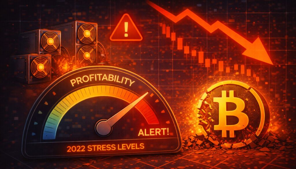 Bitcoin Mining Economics Flash Warning: Profitability Nears 2022 Stress Levels