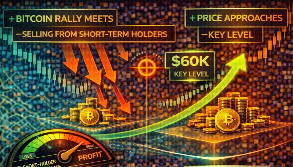 Bitcoin Rally Meets Selling From Short-Term Holders: Price Approaches Key Level