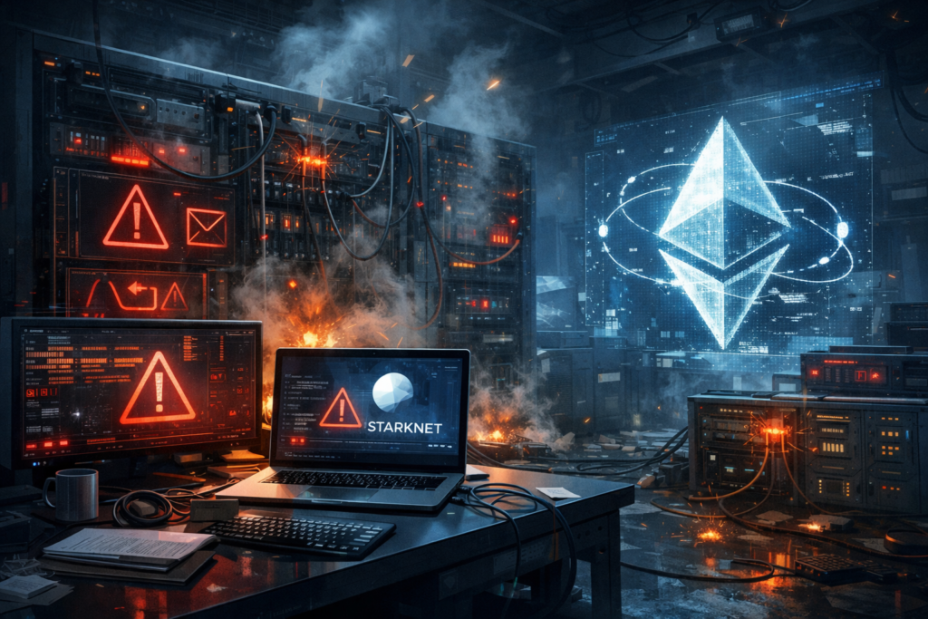 Starknet faces fresh mainnet disruption as Ethereum layer 2 enters 2026