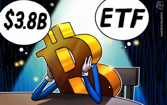 Spot Bitcoin ETFs Post Five Consecutive Weeks of Outflows Reaching $3.8B