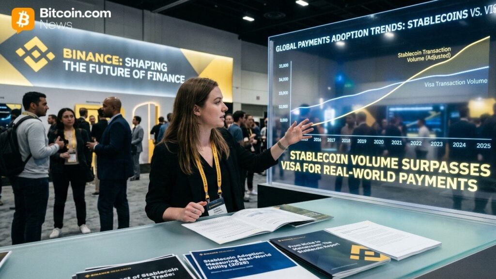 Stablecoins Move Toward Mainstream Payments as Binance Cites Visa-Beating Volume