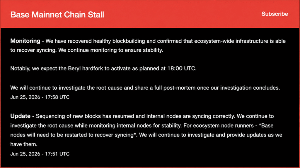 Base Network Stalls After Invalid Block Freezes Sequencer