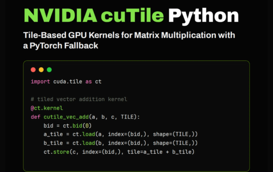 NVIDIA cuTile Python Tutorial: Building Tiled GPU Kernels for Vector Addition, Matrix Addition, and Matrix Multiplication in Colab