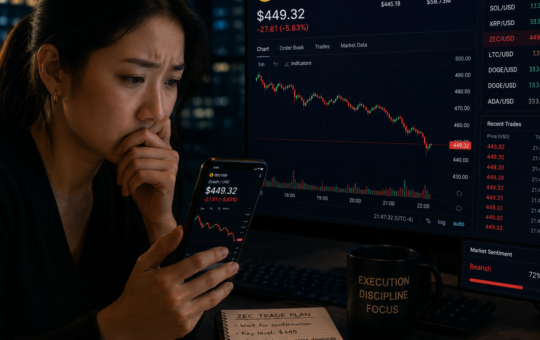 Analyst observing Zcash as it drops below $450