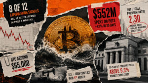 Bitcoin flashes 8 capitulation signals, but traders just spent $552 million protecting against another crash