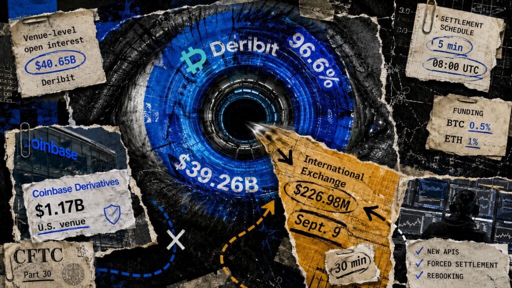Deribit already holds 96.6% of Coinbase's derivatives open interest ahead of Sept. 9 migration