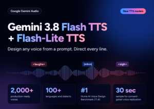 Google Releases Gemini 3.8 Flash TTS and Flash-Lite TTS With Prompt-Based Voice Design