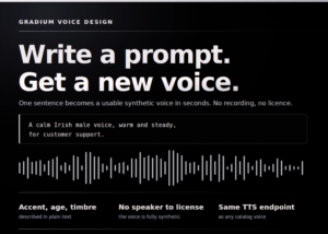 Gradium Launches Voice Design: Write a Prompt, Get a Brand New Synthetic Voice in Seconds