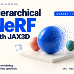 Hierarchical NeRF with JAX3D for Volumetric Rendering, Novel-View Synthesis, and 3D Reconstruction